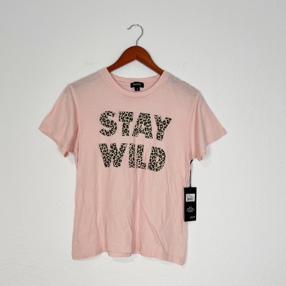 Wildfox Stay Wild Animal Print Graphic Tee - Picture 2 of 8